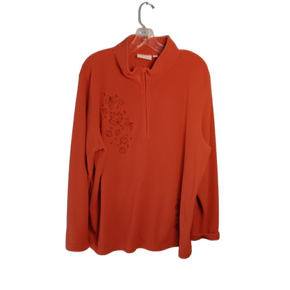 EUC D&CO XL Burnt Orange Fall Autumn Fleece Pullover